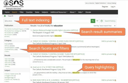 WSL Search Features