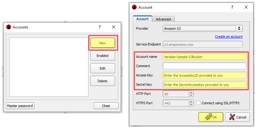 Upload Data to Veridian Using DragonDisk